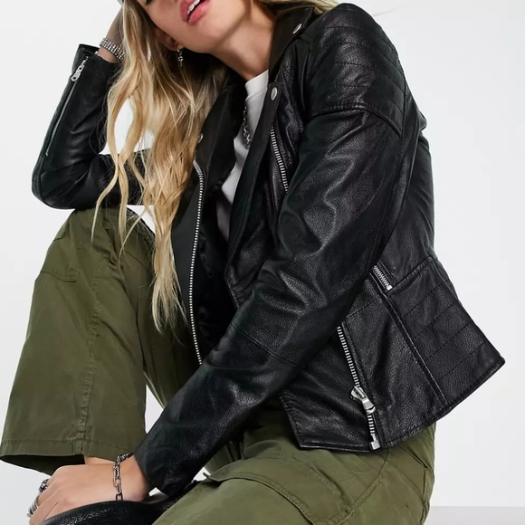 NWT BARNEY'S | Moto Genuine Leather Jacket - Picture 4 of 16